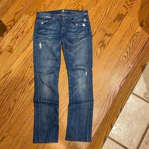 7 for all mankind Roxanne jeans. Straight leg. Low-rise. Size 24.